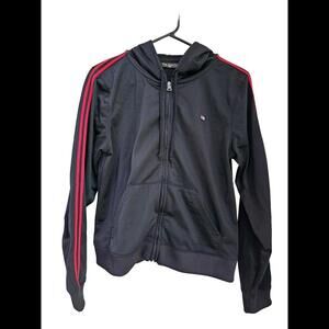 VINTAGE Ralph Lauren Track Jacket Men Large Black Red Y2K Polo Jeans